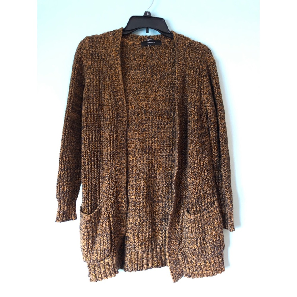 Two toned cardigan with pockets